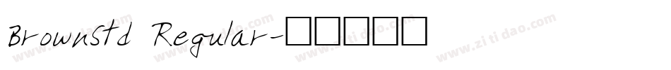 BrownStd Regular字体转换